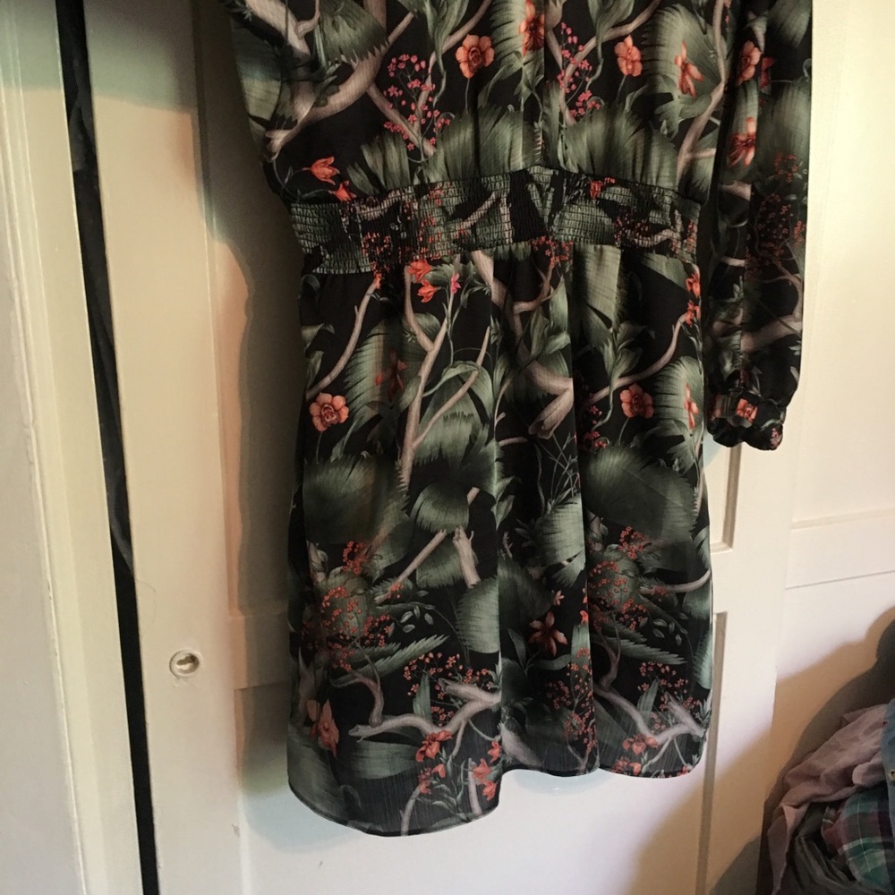 Johanna Ortiz x H&M palm greens flounce dress size Large - Picture 12 of 16